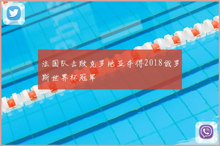 法国队击败克罗地亚夺得2018俄罗斯世界杯冠军